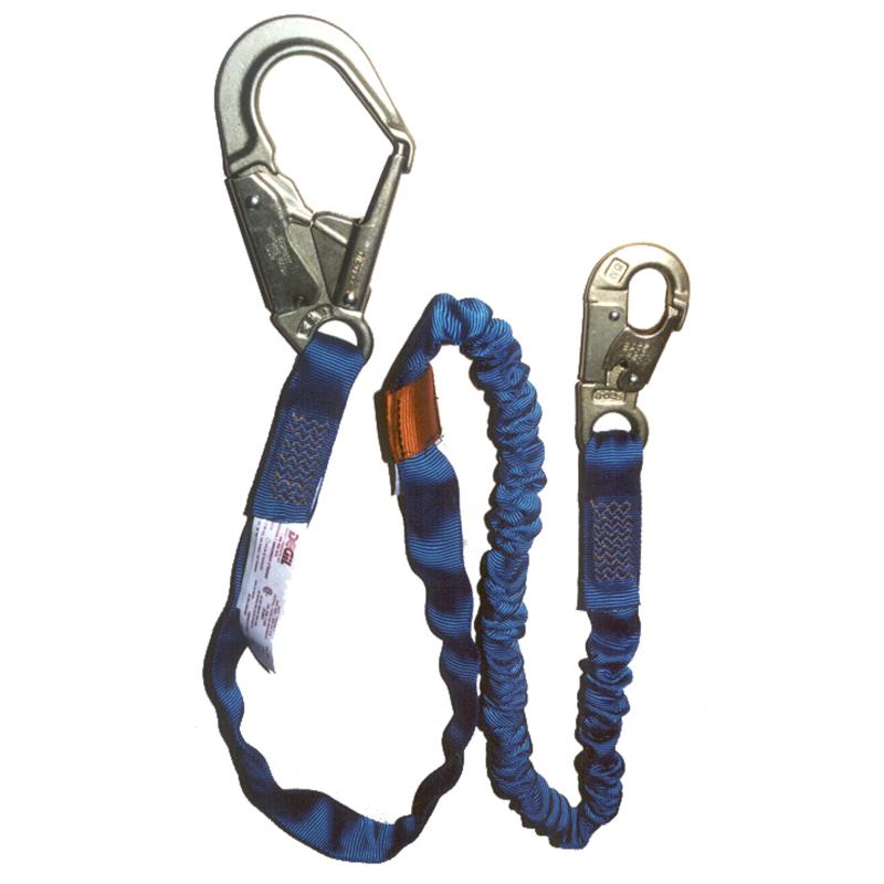 6' Shock-Pack Lanyard with 3/4 & 2 1/4 high strength hook
