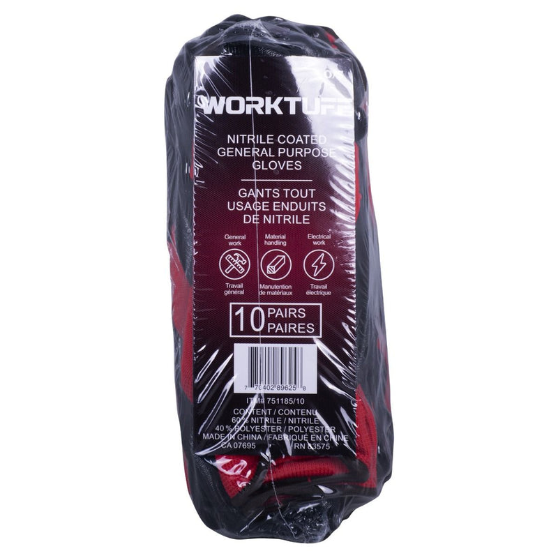Nitrile Coated Gloves Multipack 10/pk