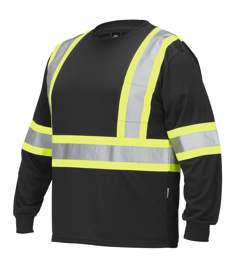 T-shirt de sécurité à manches longues avec poche de poitrine