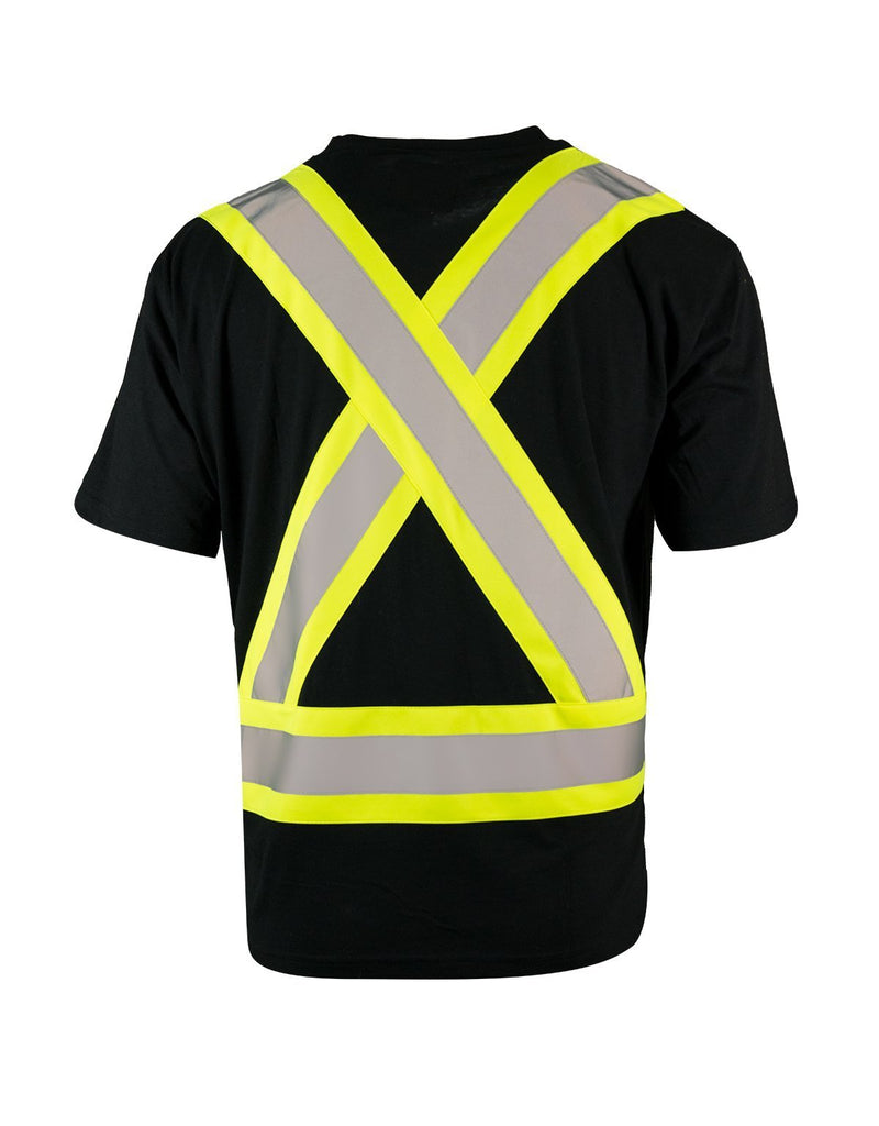 Tee-shirt de sécurité à manches courtes et à haute visibilité pour l'équipage, avec poche de poitrine