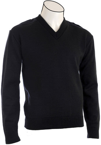 Pull militaire doublé à col en V