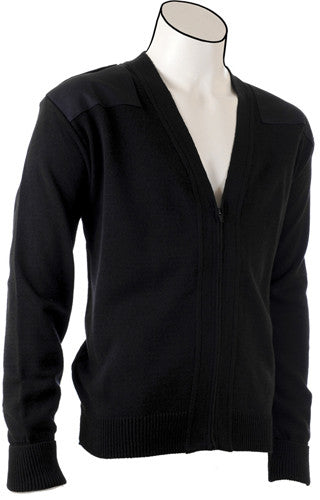 Cardigan commando à col V et fermeture éclair