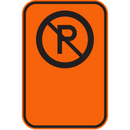 Stationnement interdit (blanc et orange)