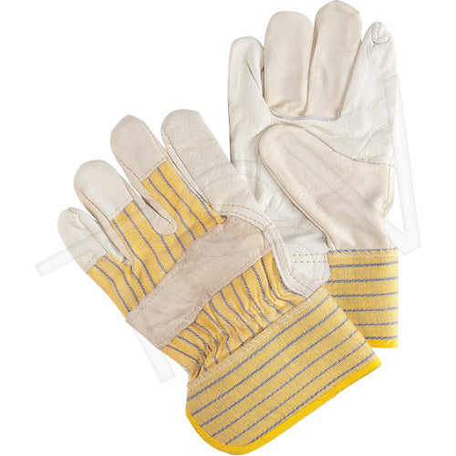Gants d'ajustage en cuir de vache à grains non doublés de qualité standard