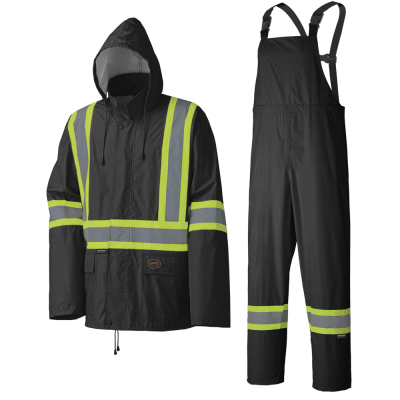 Combinaisons de pluie de sécurité légères et imperméables - POLY/PVC - Sac accrochable
