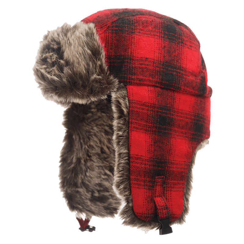 i15616 Chapeau d'aviateur en plaid