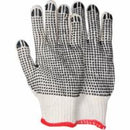 Gants en poly/coton naturel à pois