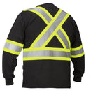 T-shirt de sécurité à manches longues et col rond haute visibilité avec poche poitrine