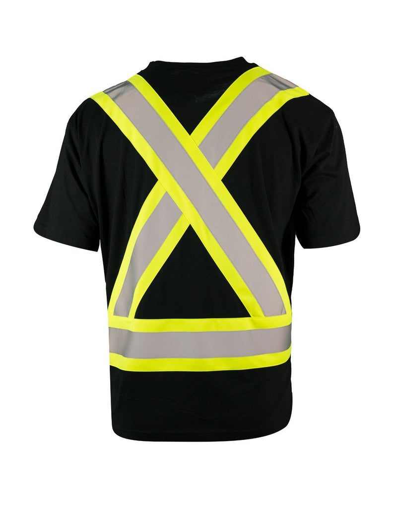 T-shirt de sécurité à manches courtes et col rond haute visibilité avec poche poitrine