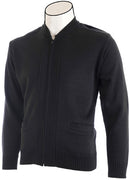 Crew Neck Zip-Front Commando Cardigan