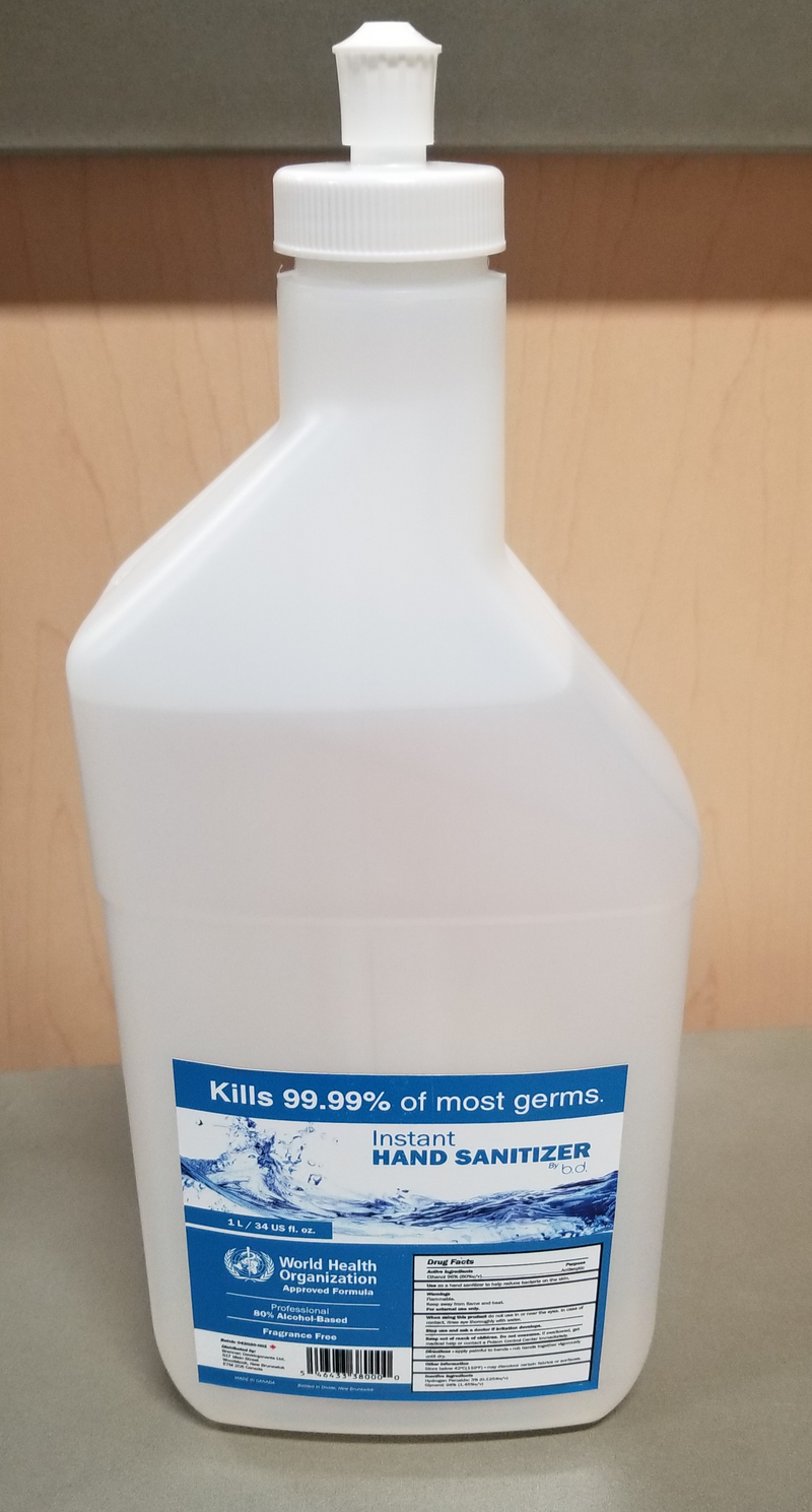 1 Liter Hand Sanitizer 80% WHO Approved Formula