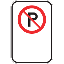 No Parking (White and Orange)