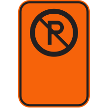 No Parking (White and Orange)