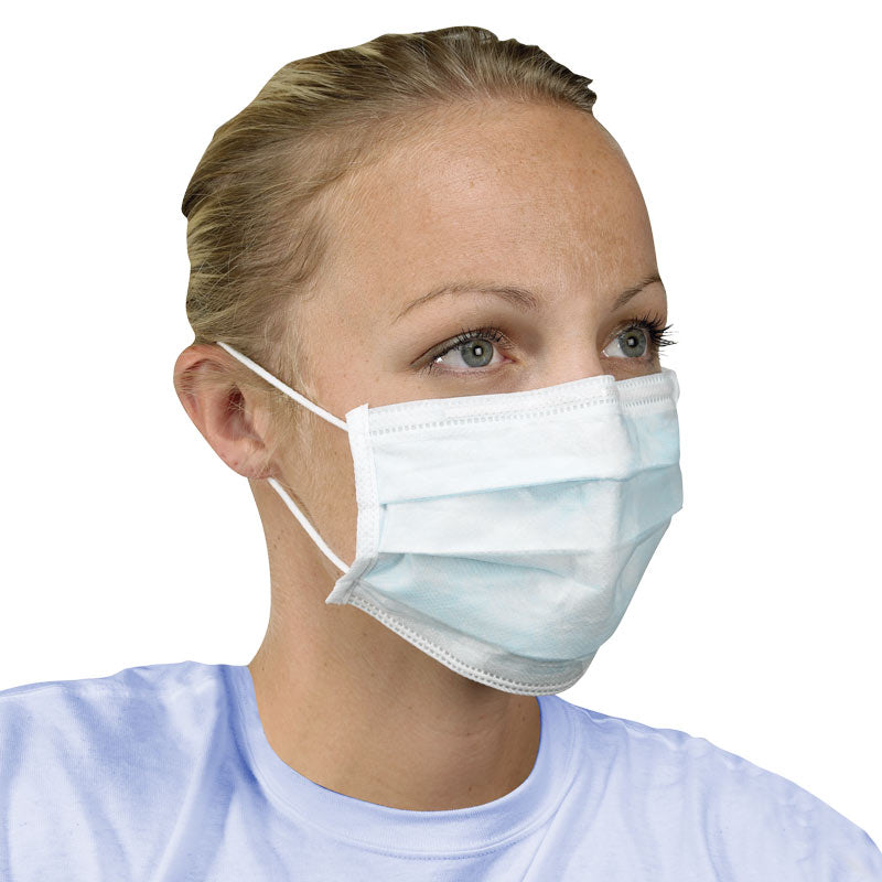 Disposable Pleated Mask with Ear Loops, 50/box