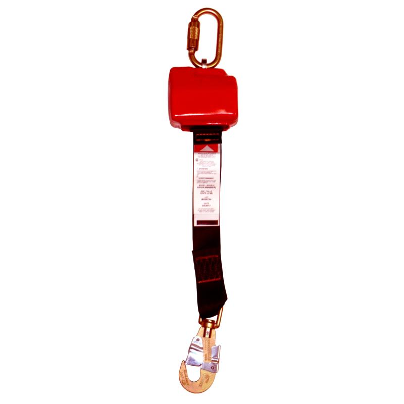 10' Retractable web lanyard with 3.6" strength snap hook gate.
